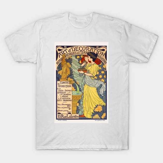 Art et decoration France Vintage Poster 1898 T-Shirt by vintagetreasure